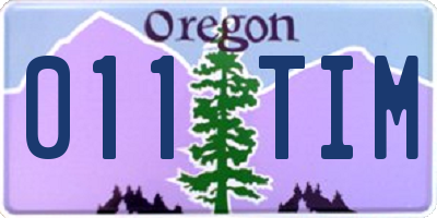OR license plate 011TIM