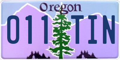 OR license plate 011TIN