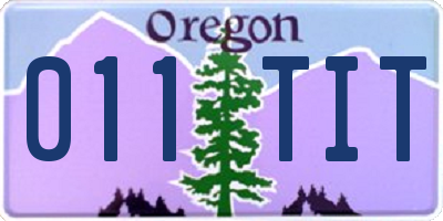 OR license plate 011TIT
