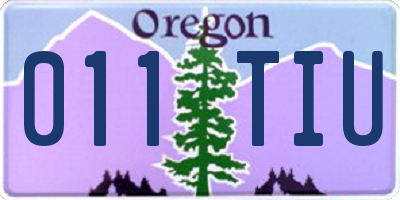 OR license plate 011TIU