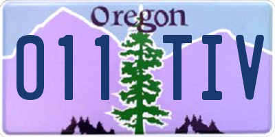 OR license plate 011TIV