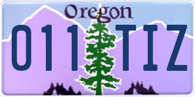 OR license plate 011TIZ