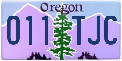 OR license plate 011TJC