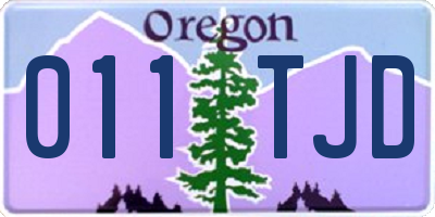 OR license plate 011TJD