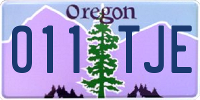 OR license plate 011TJE
