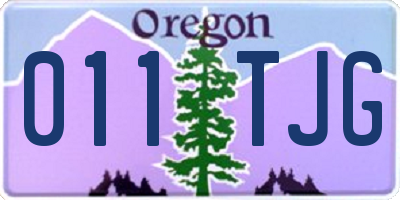 OR license plate 011TJG