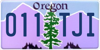 OR license plate 011TJI
