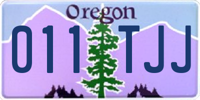 OR license plate 011TJJ