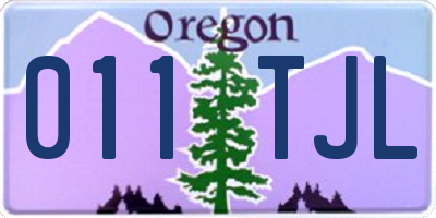 OR license plate 011TJL