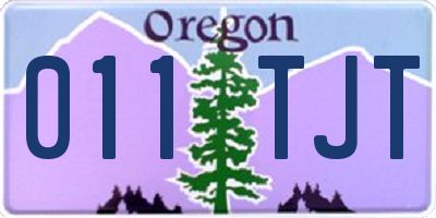 OR license plate 011TJT