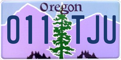 OR license plate 011TJU