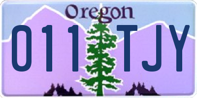 OR license plate 011TJY