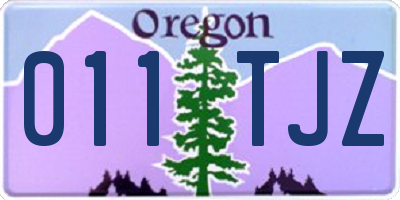 OR license plate 011TJZ