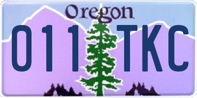 OR license plate 011TKC