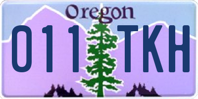 OR license plate 011TKH