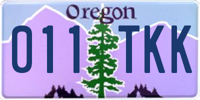 OR license plate 011TKK