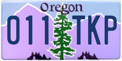 OR license plate 011TKP