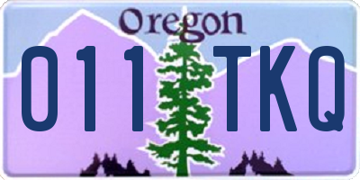 OR license plate 011TKQ