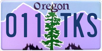 OR license plate 011TKS