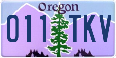 OR license plate 011TKV