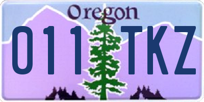 OR license plate 011TKZ