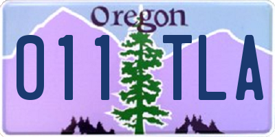 OR license plate 011TLA
