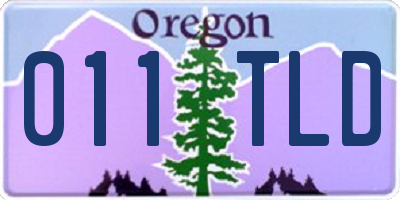 OR license plate 011TLD