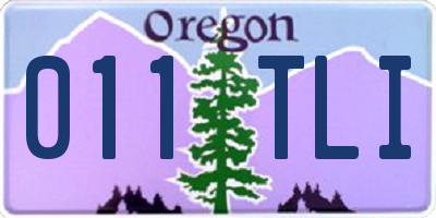 OR license plate 011TLI