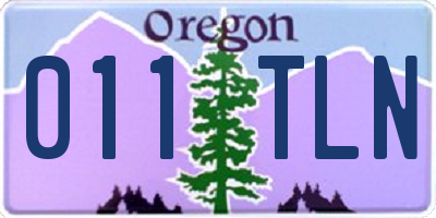 OR license plate 011TLN