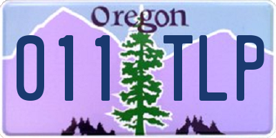 OR license plate 011TLP