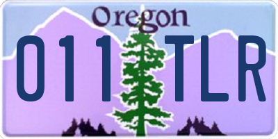 OR license plate 011TLR