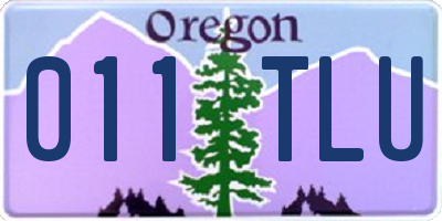 OR license plate 011TLU