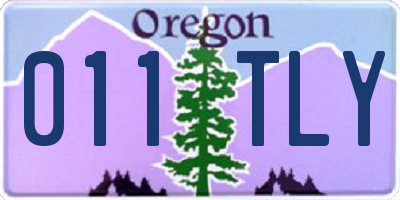 OR license plate 011TLY