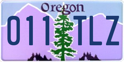 OR license plate 011TLZ