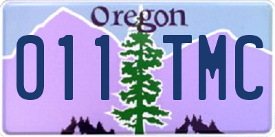 OR license plate 011TMC