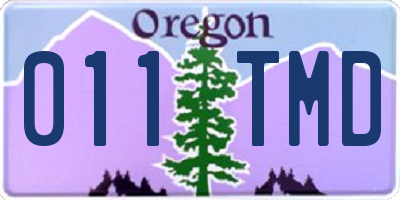 OR license plate 011TMD