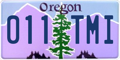 OR license plate 011TMI