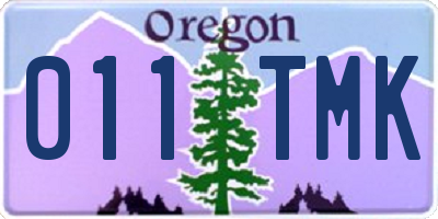 OR license plate 011TMK