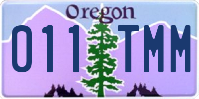 OR license plate 011TMM