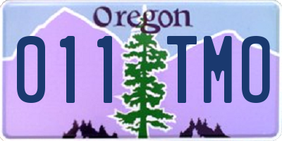 OR license plate 011TMO