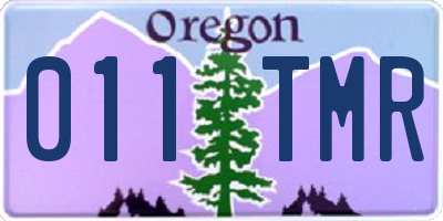 OR license plate 011TMR
