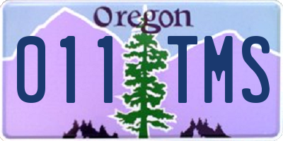 OR license plate 011TMS