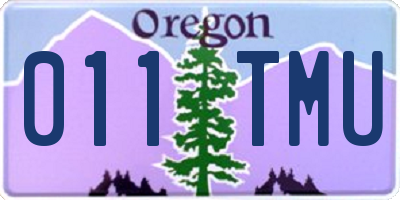 OR license plate 011TMU