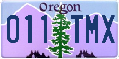 OR license plate 011TMX