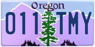 OR license plate 011TMY