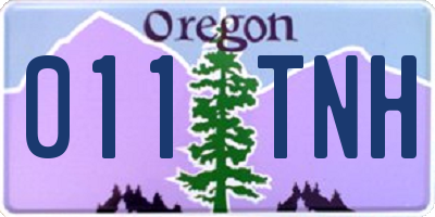 OR license plate 011TNH