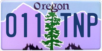 OR license plate 011TNP