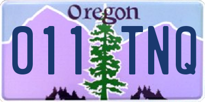 OR license plate 011TNQ