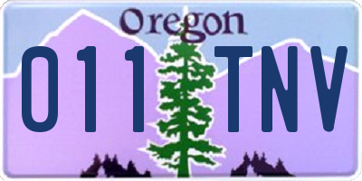OR license plate 011TNV