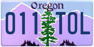 OR license plate 011TOL